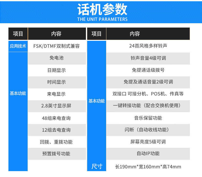 飞利浦 281A固定电话机 座机 家用有线坐机 欧式 固话 办公室电话