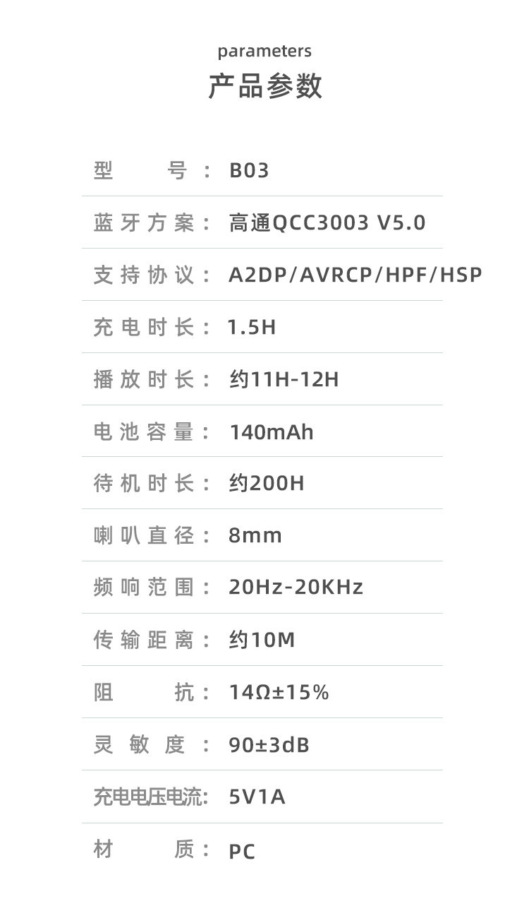 沃品新款蓝牙耳机5.0无线耳机颈挂式运动跑步挂脖耳机重低音通用