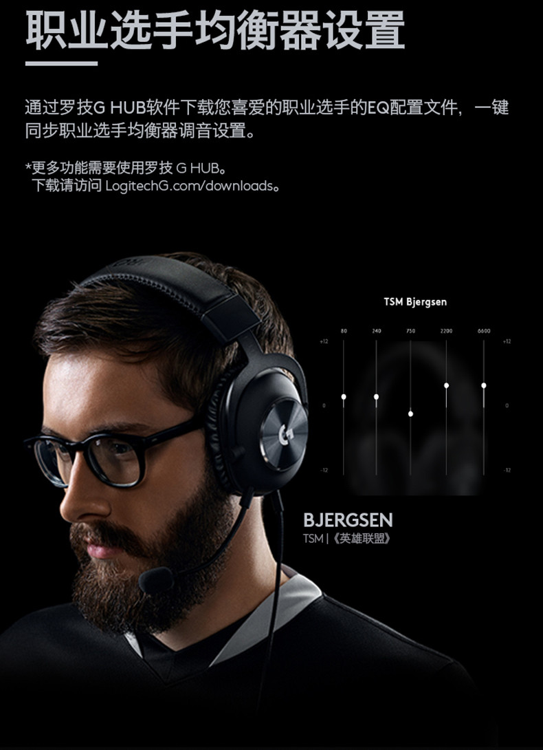 罗技GPRO X游戏耳机电竞吃鸡听声辩位7.1声道gprox狗屁香GPX头戴式耳麦