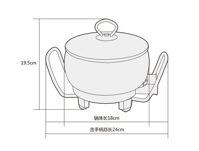 【四平馆】18新榜样麦饭石迷你电热锅 包邮