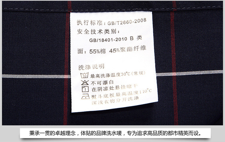 雷斯英杰/LEISIYINGJIE春秋季男士格子商务长袖衬衫青少年韩式时尚衬衫衣