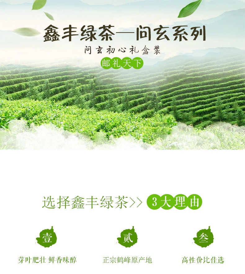 问玄·初心 【鹤峰】鹤峰邮政分公司厂家直供一叶一芽绿茶288g/盒