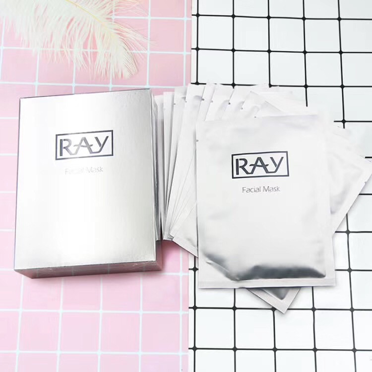 泰国ray面膜补水保湿蚕丝面膜套装 泰国本土版（一码一品，非芮一版） 银色（10片/盒）
