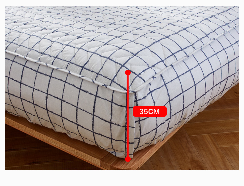 凯盛家纺 全棉舒适床笠式席梦思保护垫床护垫 1.8米