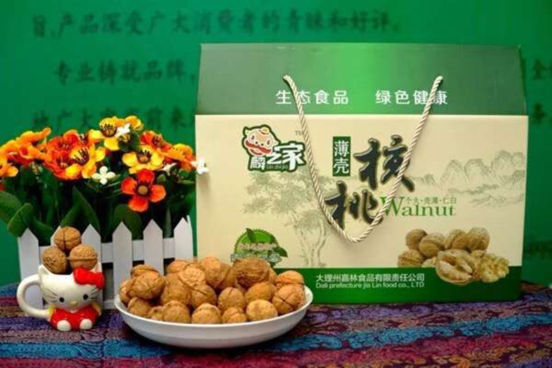 麟之家 云南野生薄壳纸皮核桃新货4*500g  2kg礼盒