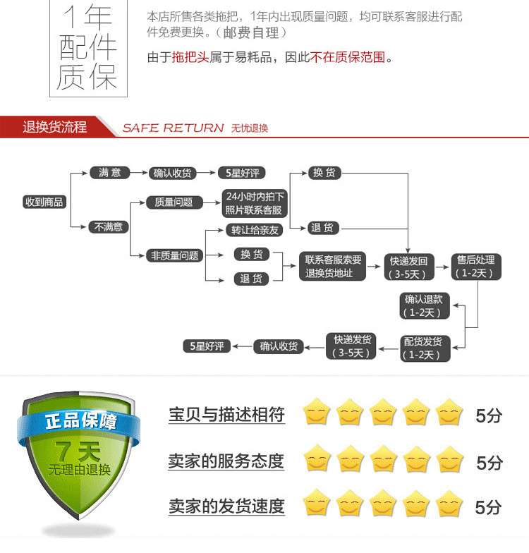 洁美家 拖把 免手洗不锈钢杆海绵拖27cm JMJ-002