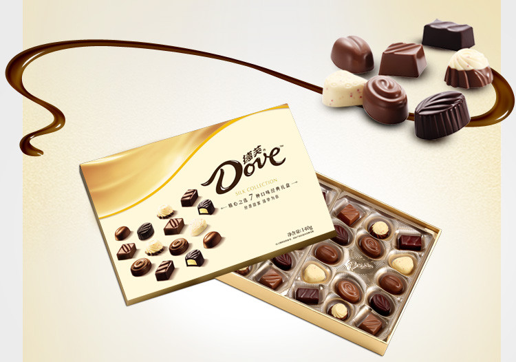 德芙Dove精心之选多种口味巧克力礼盒年货情人节零食糖果巧克力春节教师节礼物140g