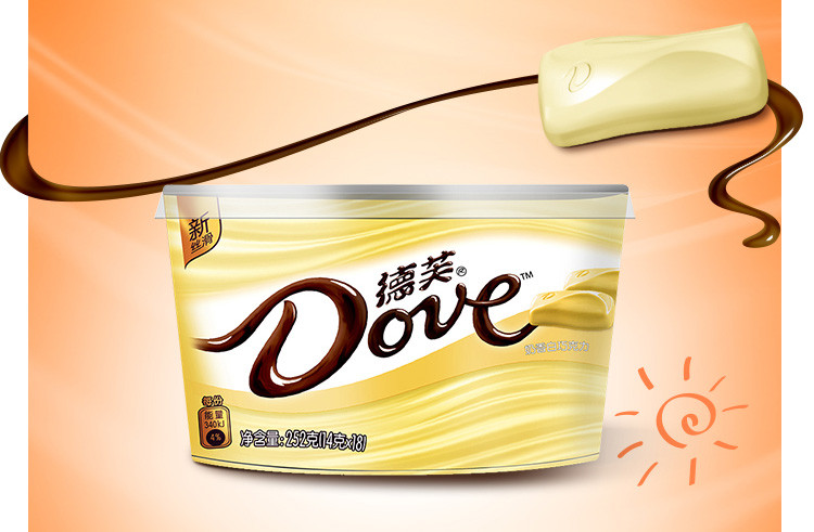 德芙Dove巧克力分享碗装 奶香白巧克力糖果巧克力休闲零食252g