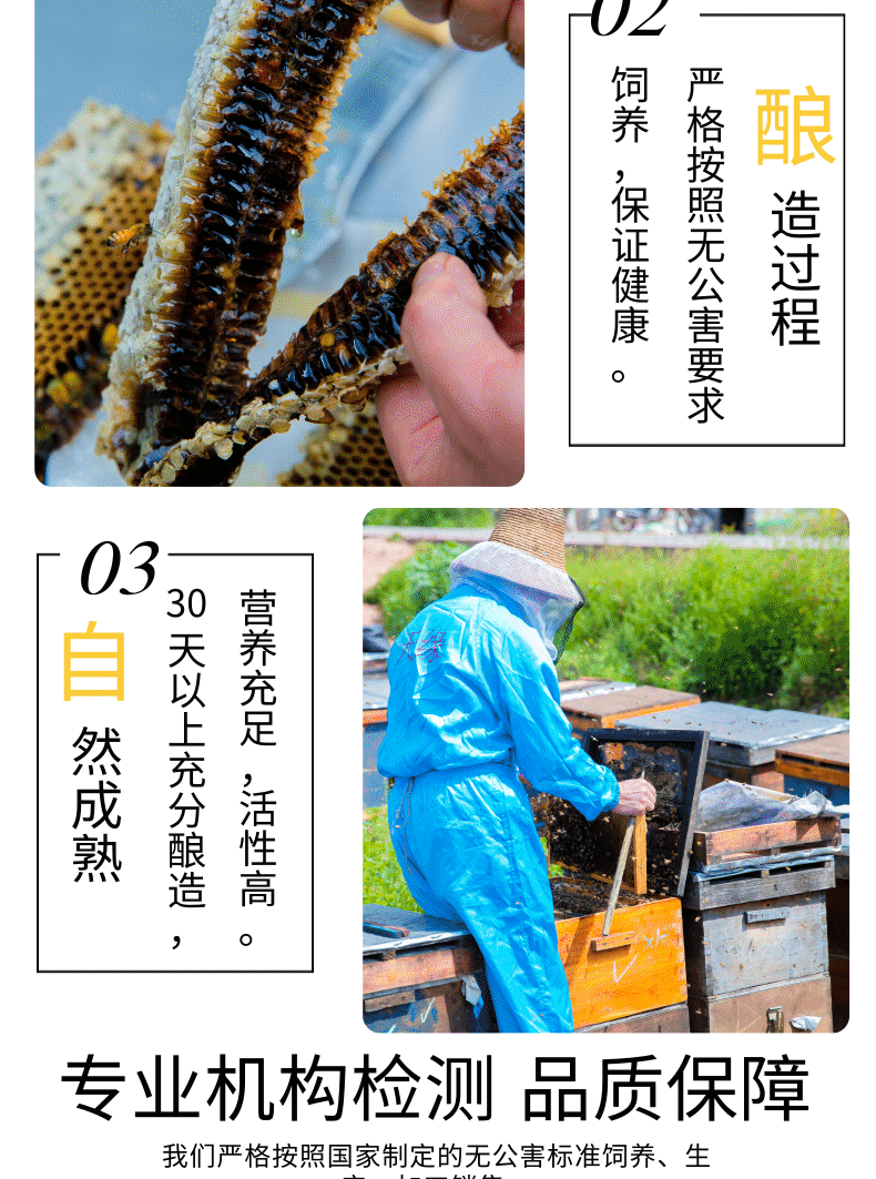 [安全健康实惠]五级精滤真空灭菌 包德安/BDA牌 960黑蜂蜜  深山土野生蜂蜜