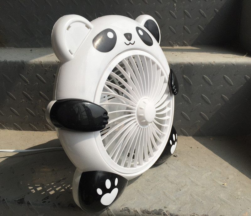 豪祺 FC180Z-Q熊猫 电风扇微型风扇学生扇家用风扇卡通迷你儿童小风扇