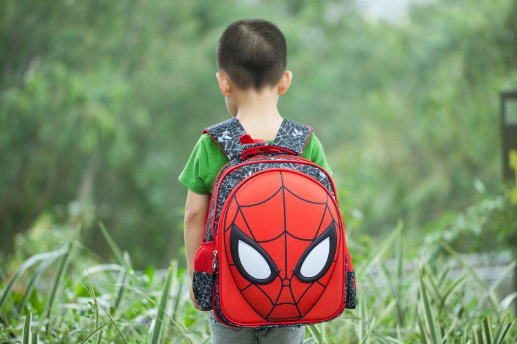 芝麻宝贝卡通书包小学生儿童卡通3D蜘蛛侠幼儿园1-3-6年级拉杆双肩包