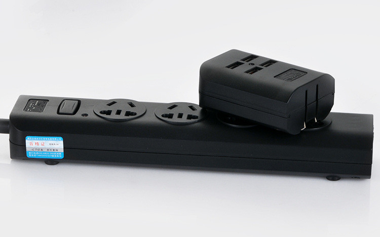 富锋 FF-64 多功能四位可拼接带四个USB智能插排排插接线拖线板转换开关排插1.8米