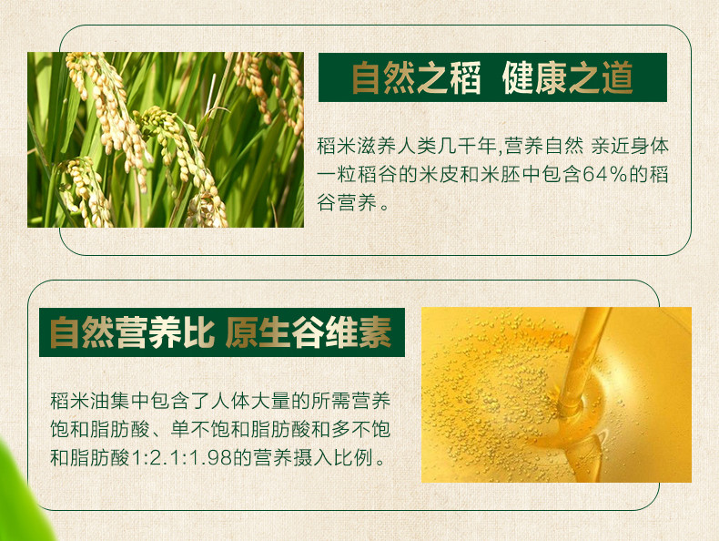 长寿花  稻米油720ml自然营养比13800ppm谷维素健康食用油