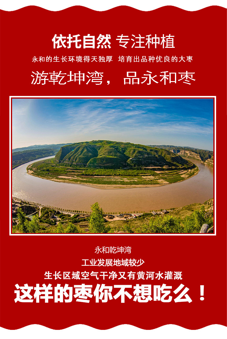 【三晋馆】永和乾坤湾红枣个大肉厚4斤装活动价仅售19.9元