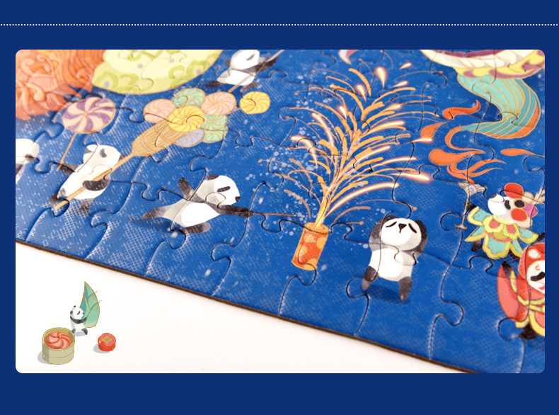 熊猫人的欢乐中国年艺术大拼图　热火朝天做年饭