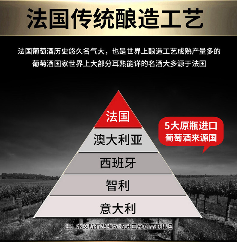 【买一送一】法国原瓶原装进口红酒拉撒佩罗格王子干红葡萄酒单支750ml*1瓶