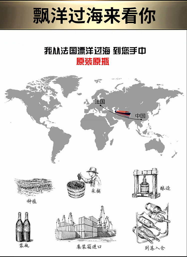 法国原装原瓶进口红酒拉撒佩罗格王子干红葡萄酒750ml*2瓶酒具自饮装