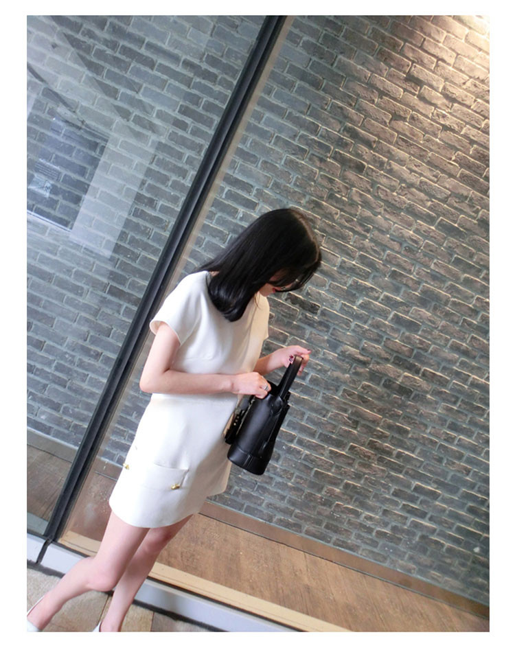 玛品 短袖套装连衣裙女夏2017新款韩版百搭学生半身短裙小香风两件套