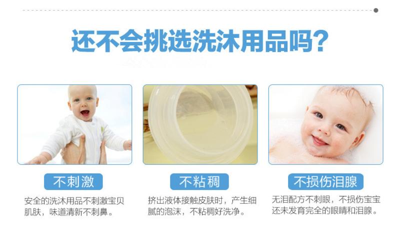 小浣熊儿童营养健肤泡泡洗发水沐浴露500ml