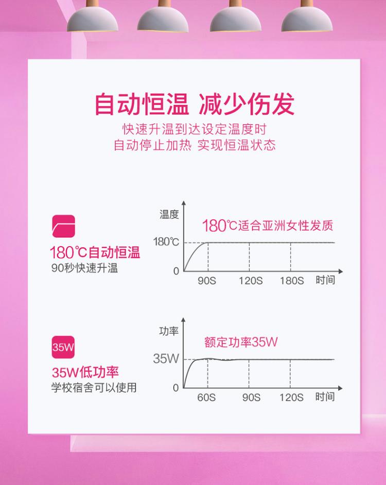 金稻卷发棒两用 速热 不伤发内扣卷发器神器卷发梳电卷棒 kd3883