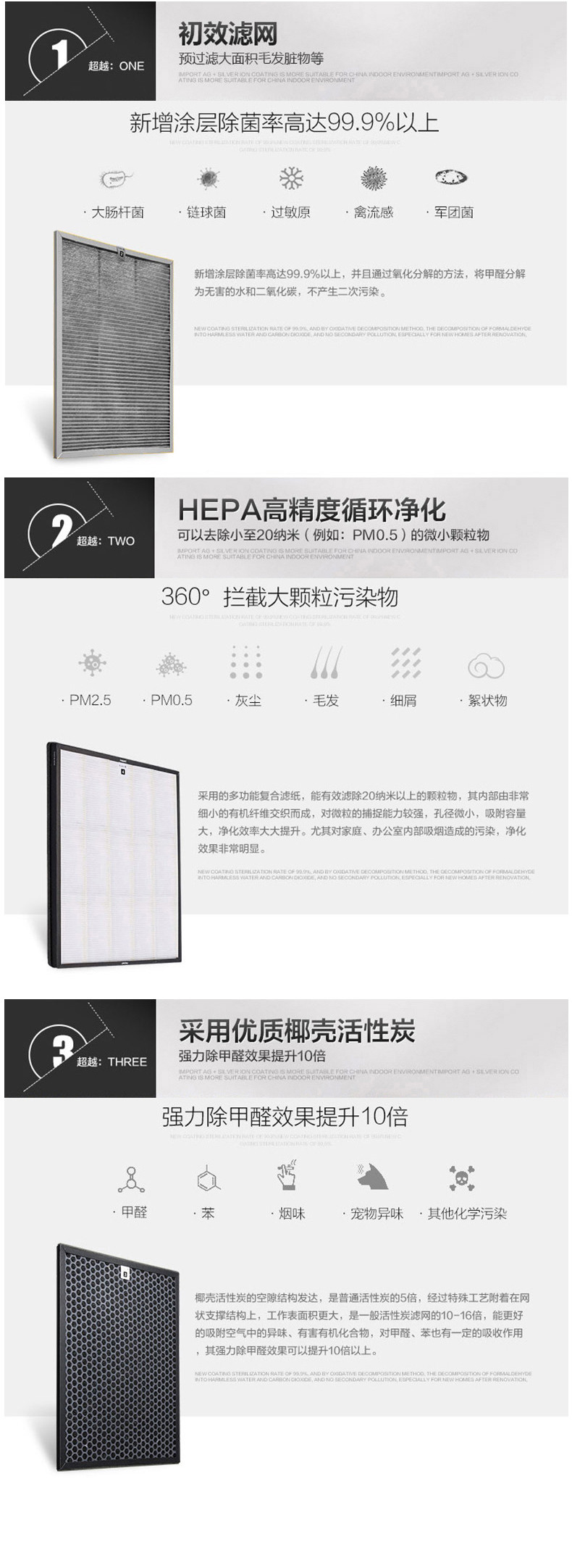 Caraid车管家 车载空气净化器负离子氧吧PM2.5除雾霾汽车除尘净化器三层滤网除甲醛杀菌防雾霾