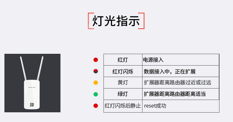 水星（MERCURY） 水星MW300RE wifi信号放大器中继器家用路由无线扩展穿墙王增强AP