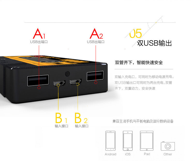 睿量REMAX 磁带10000毫安移动电源聚合物锂电芯手机充电宝个性复古双USB输出输