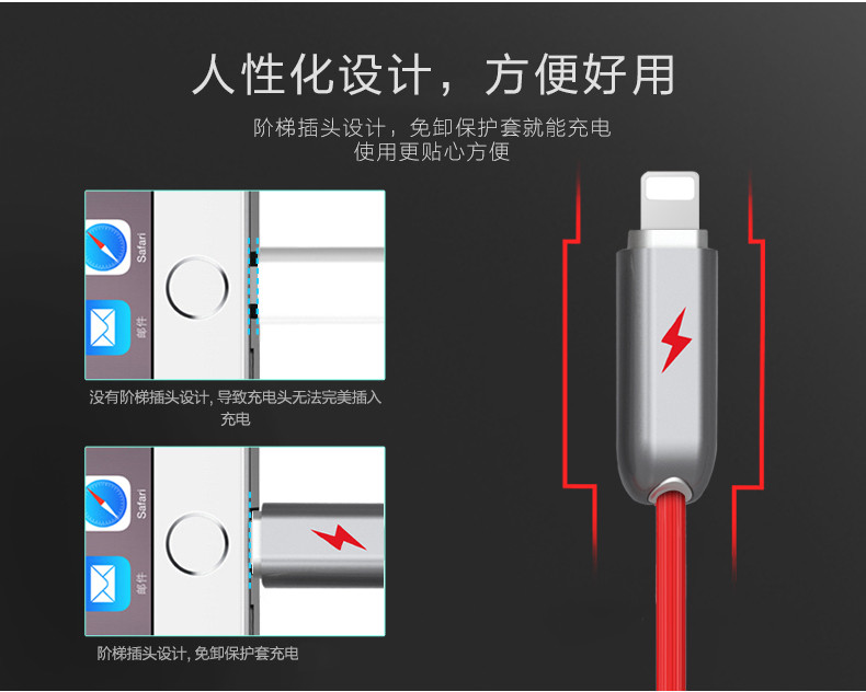 睿量REMAX 双子数据线苹果安卓二合一充电线1拖2 iphone7手机6splus华为小米VO