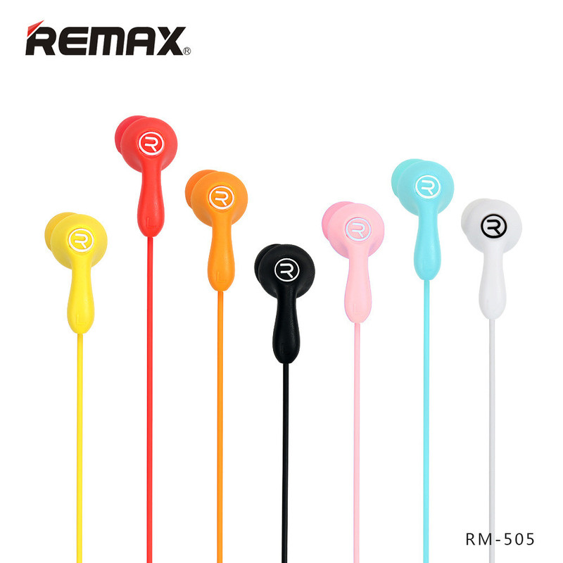 睿量REMAX RM-505糖果色耳机 入耳式带麦线控音乐耳机耳塞 重低音耳机