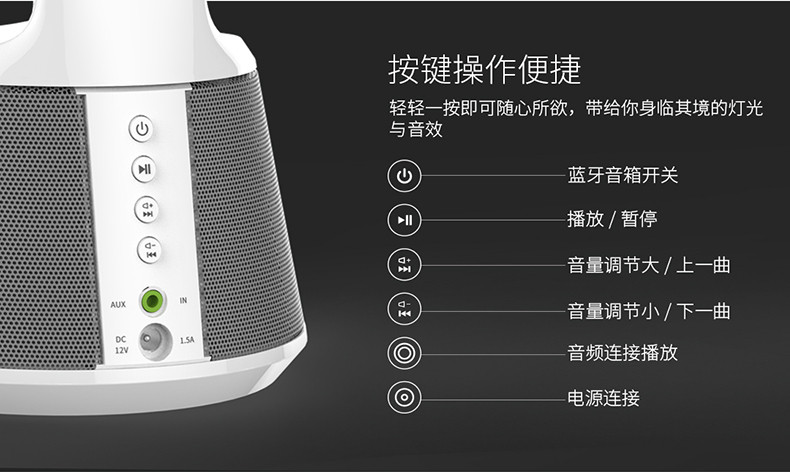 Remax/睿量 RBL-L3护眼台灯桌面无线蓝牙音箱家用LED台灯蓝牙音响