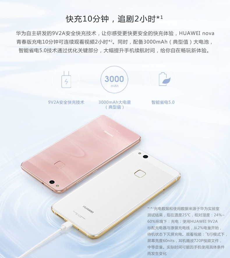 华为/HUAWEI 华为nova青春版 4GB+64GB全网通 移动联通电信4G手机双卡双待