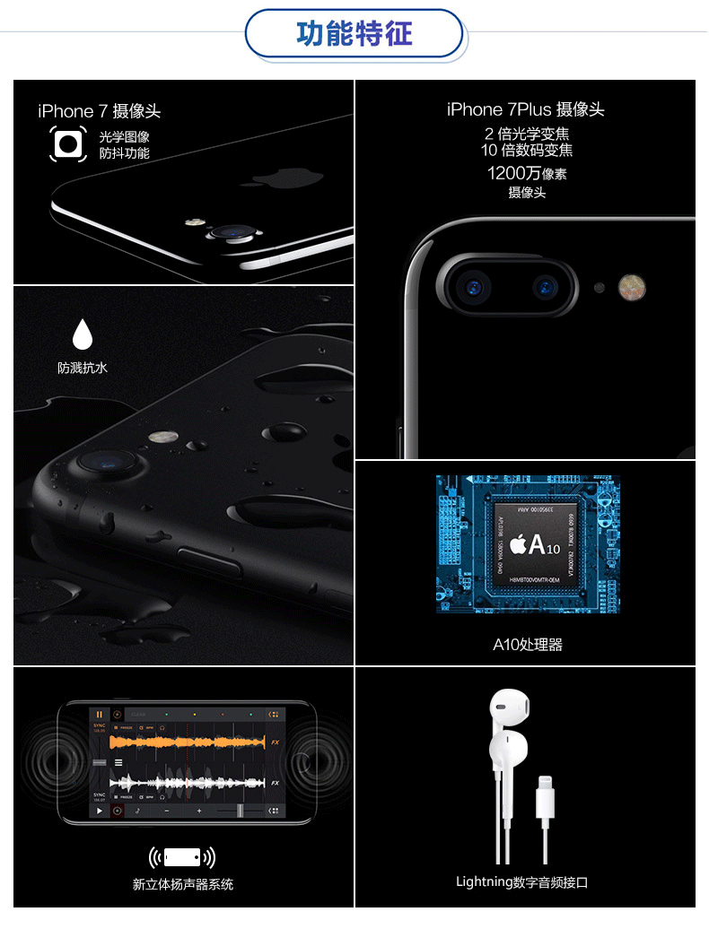 苹果/APPLE iPhone7 128GB 全网通移动联通电信4G手机 银色