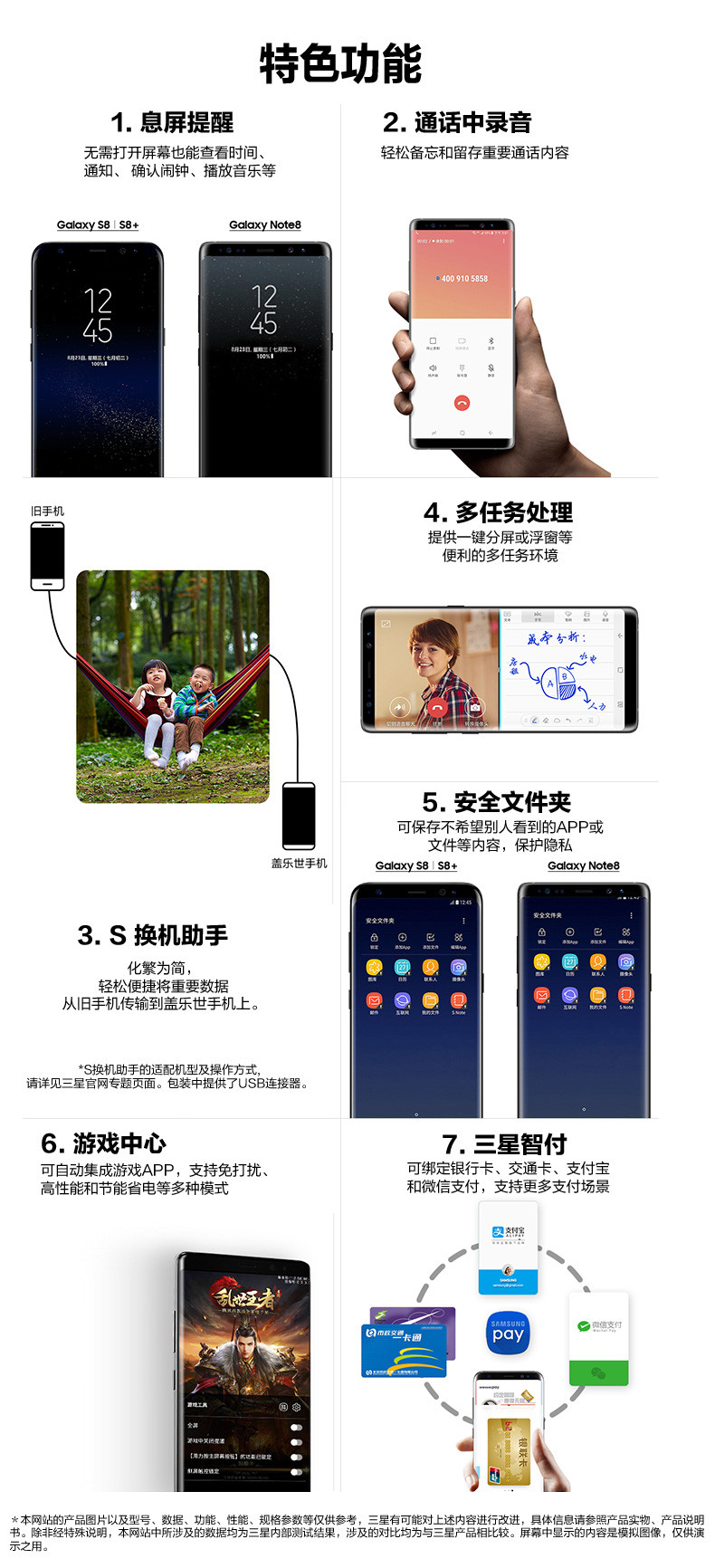 三星/SAMSUNG Galaxy S8+（SM-G9550）4GB+64GB 移动联通电信4G手机