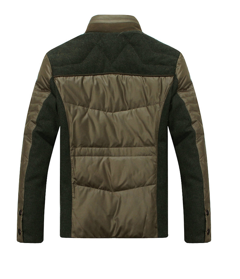 曼萨伦新款冬季男士时尚休闲保暖立领透气羽绒服促销301