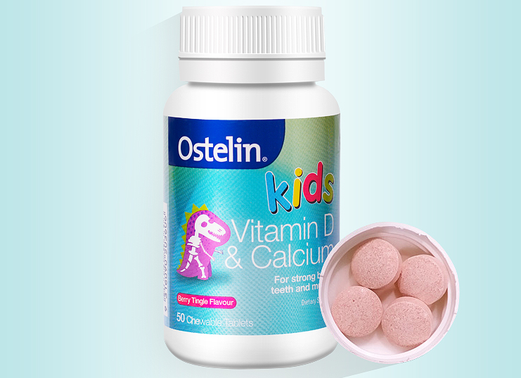 澳洲进口   Ostelin Kids   儿童钙片+VD维咀嚼片90粒   小恐龙钙