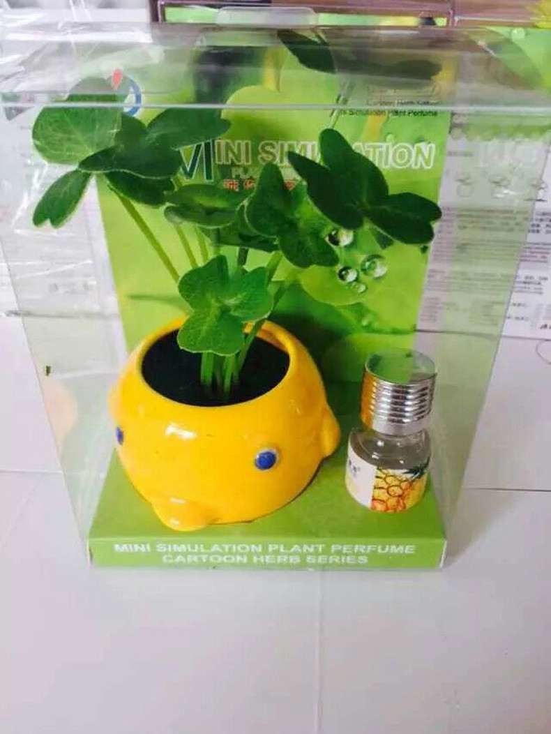 信晴 汽车香水摆件 仿真植物汽车香水