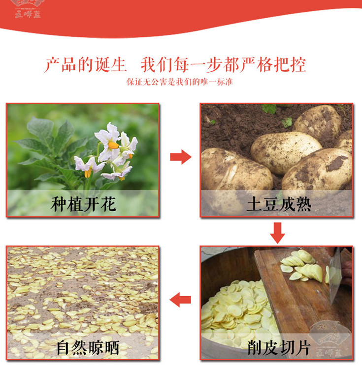 【邮政扶贫】湖北五峰干土豆片【两件起售】干洋芋片 炸洋芋抛抛250g