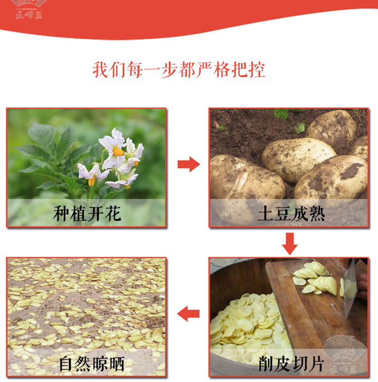 【邮政助农】湖北五峰干土豆片农家自晒薯片干洋芋泡泡500g