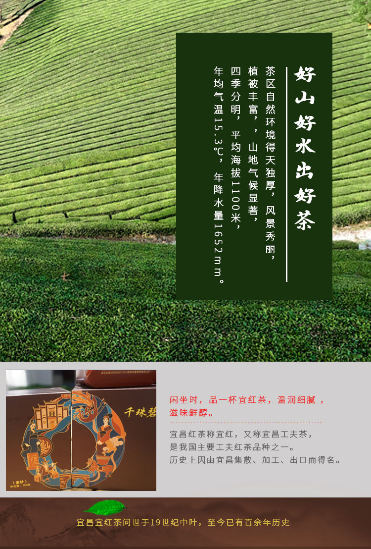 【扶贫馆】优红 茶叶 红茶 五峰宜红茶 红茶礼盒装 50g*6罐 包邮 红色