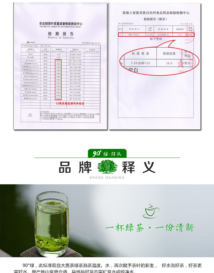 集优绿茶2018新茶叶明前恩施鹤峰春茶芽尖芽头毛尖茶尊享小袋200g礼盒