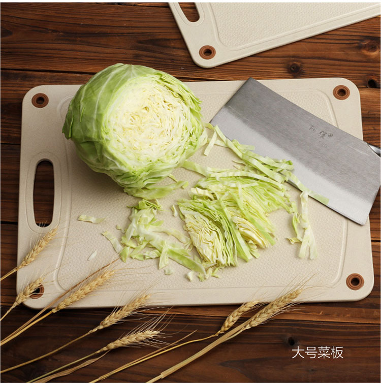 厨房菜板长方形防滑砧板稻壳案板双面切水果砧板宝宝辅食面板小号