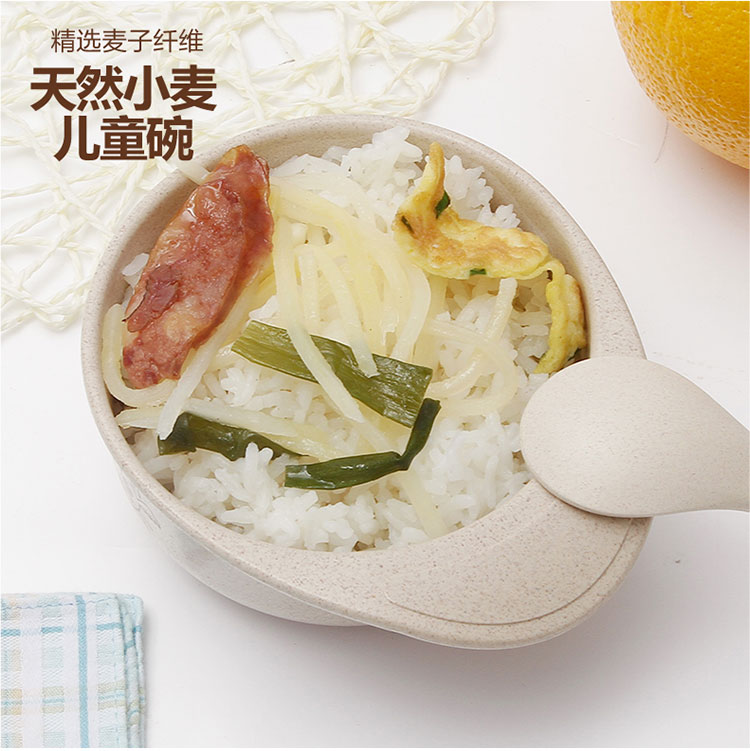 小麦帽儿碗儿童学生吃饭餐具泡面碗 创意纤维个性造型日式碗耐摔