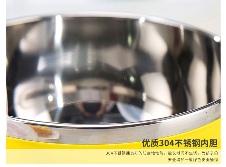 大号304不锈钢卡通泡面碗带盖日韩式小学生创意泡面杯汤面碗带盖