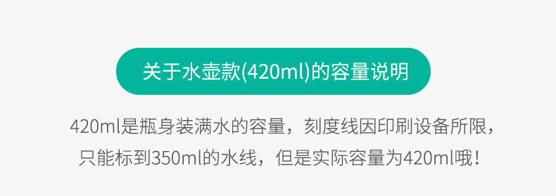 卓理/zolitt儿童吸管杯宝宝学饮杯婴儿防漏水杯学生喝水水壶训练水杯420ml