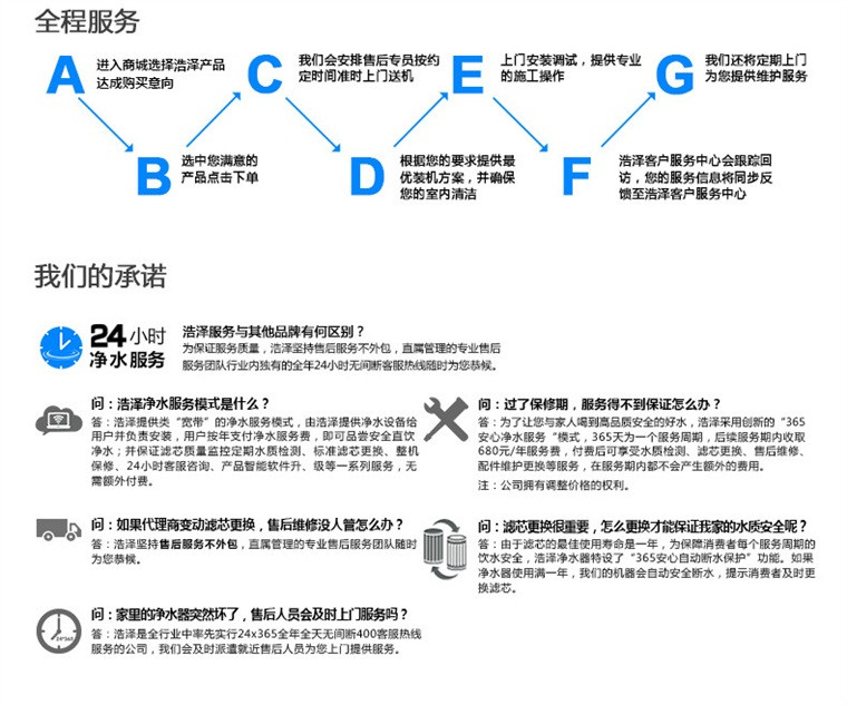 浩泽/OZNER 净水器 家用直饮加热一体机冷热饮水机厨房自来水过滤ro纯水机