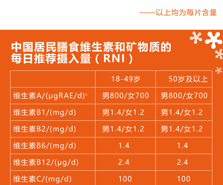 奥洛尼 艾申特牌多种维生素铁锌铬片 60片