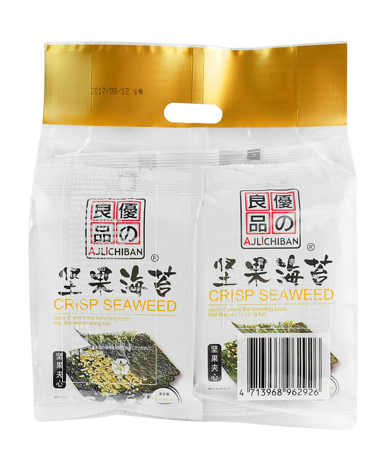 优之良品芝麻夹心海苔24g坚果夹心24g即食紫菜儿童炒拌饭