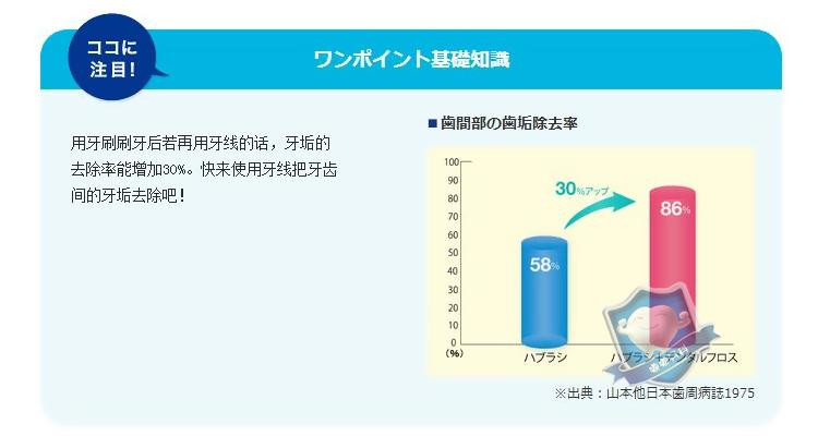 日本LION 狮王Clinica 海绵口腔清洁牙线 40cm