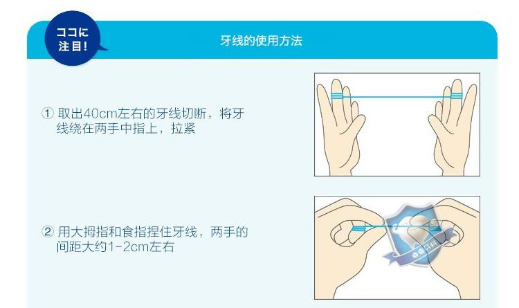 日本LION 狮王Clinica 海绵口腔清洁牙线 40cm