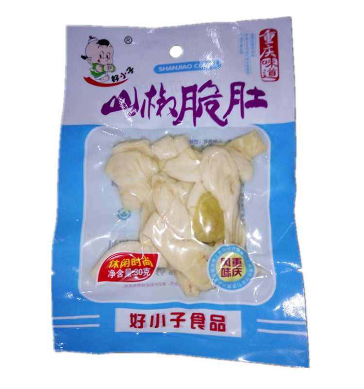 【雨聪食品】好小子山椒脆肚重庆特色风味零食食品白脆肚鸡肚脆肚辣肚30g